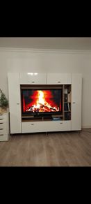 Glossy TV unit with storage, fits 50 inch TV