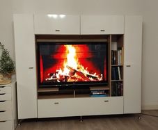 Glossy TV unit with storage, fits 50 inch TV