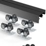4ft Sliding  Door Hardware Kit Aluminium Double Door Track Image 2
