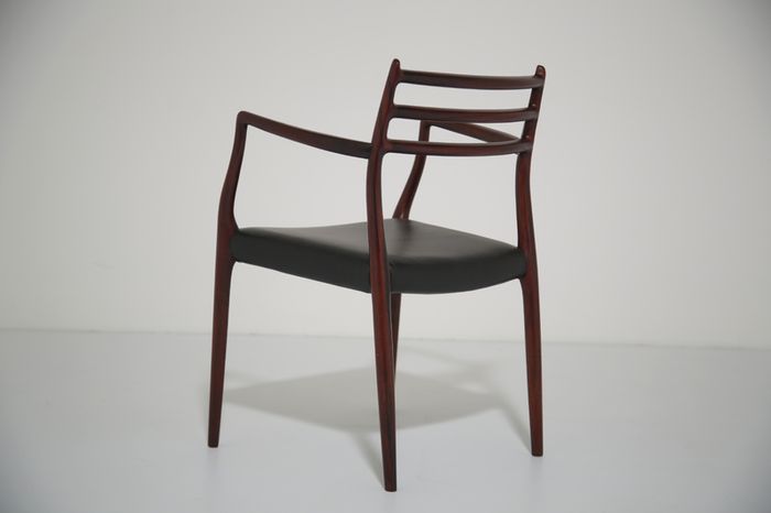 Vintage Danish Mahogany Carver Armchair Model 62 by Niels Otto Moller, 1960s