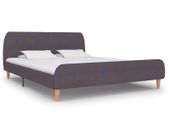 Bed Frame Taupe Fabric 150x200 cm