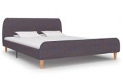 Bed Frame Taupe Fabric 150x200 cm