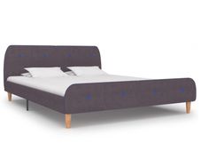 Bed Frame Taupe Fabric 150x200 cm
