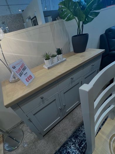 Beautiful Grey & Oak Sideboard / Console Table