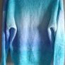 Ombre blue polyester sweater fits X's s m small 12 Image 2