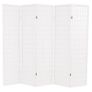 Folding 5-Panel Room Divider Japanese Style 200x170 cm White Image 5