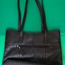 Rowallan of Scotland Black Leather Tote Zipped Handbag Image 2