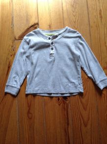 Lovely Pale Grey Buttoned Top Age 2-3