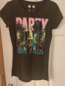 C&A dark grey cotton T-shirt size UK8/10 EU36/38 Postage included