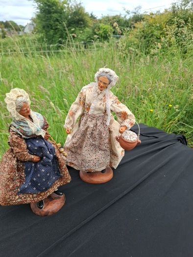 2 santons of provence statues countryside life decor  possible to post