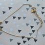 925 sterling silver bracelet with yellow gold plating and V shaped pendant. Image 7