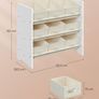 Kids storage unit bedroom  nursery with 9 non-woven storage boxes Image 7
