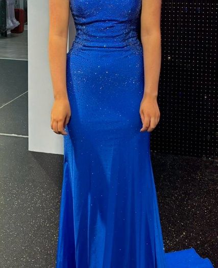 simply devine blue debs dress