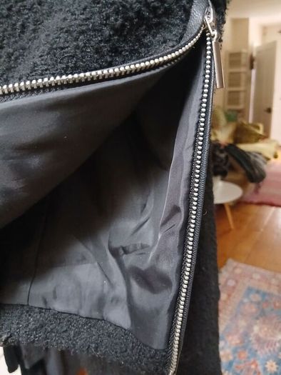 Boucle Biker Design Coat