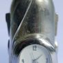 Vintage Miniature Golf Bag Desk Clock Chrome Plated - works well Image 5