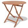 Folding Garden Table 85x76 cm Solid Teak Wood Image 2