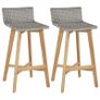 Bar Chairs 2 pcs Solid Acacia Wood Image 5