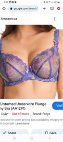 Freya Untamed - Underwire Plunge Balcony Bra 30FF and Briefs S - Brand New RRP 58