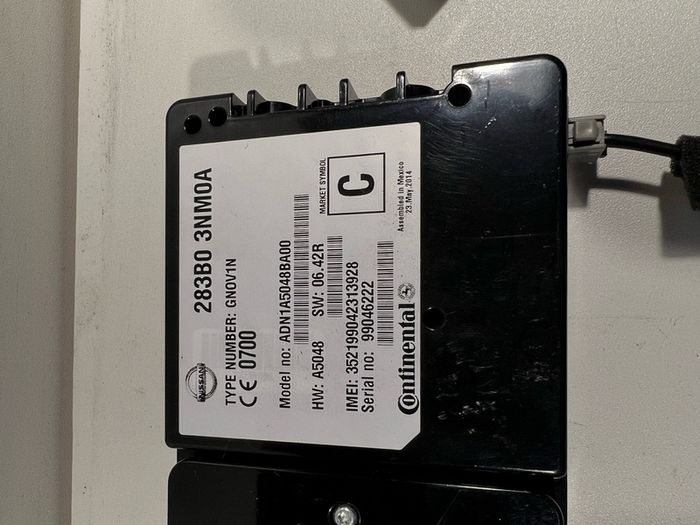 2014 Nissan Leaf Ze0 Electric 80kW Telematics Control Module 283B0-3NM0A  a1l1b52g