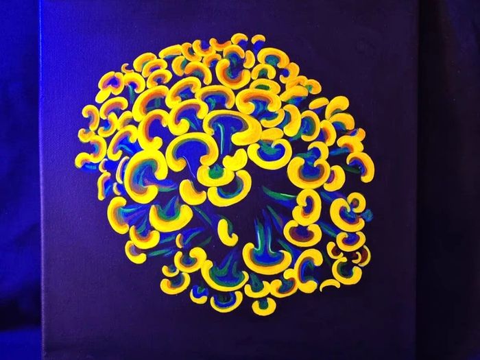 UV Blacklight Coral Reef Wall Art Painting