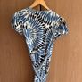 BCBG Max Azria blue/ white wrap dress size 6 Image 5