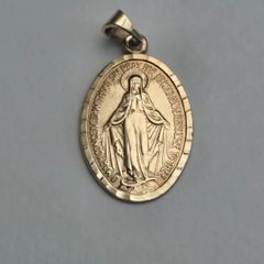 9ct Yellow Gold Miraculous Medal Pendant