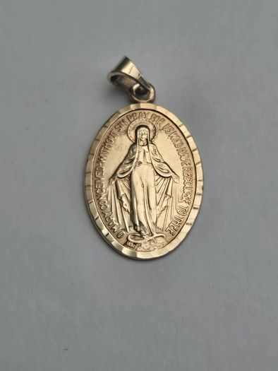 9ct Yellow Gold Miraculous Medal Pendant