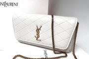 YSL gaby quilted leather chain phone case ORIGINAL