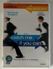 Catch me if you can. DVD movie. Staring Leonardo DiCaprio and Tom Hanks.