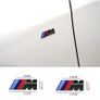 2x BMW M Sport Metal Emblems Matte Black Sticker Side Wing Fender Badge 45x15mm Image 3