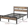 Double Bed Frame with Wooden Headboard Image 9