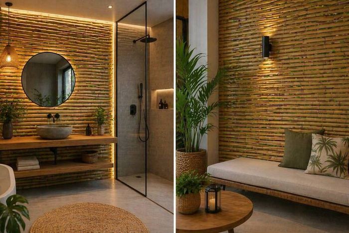 Bamboo Style PVC Wall Panels 0.4 mm 947mm x 503mm