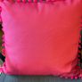 Cushions patterned pink & orange with pom-pom fringe SAVIDA Image 4