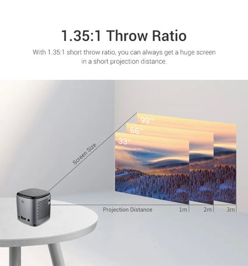 Smart LED Mini Smart DLP Full HD Projector Portable Wifi Bluetooth LED Battery Home Beamer