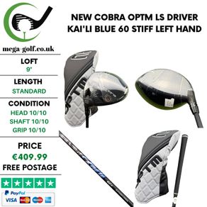 New Cobra OPTM LS Driver / 9 Degree / Kai'li Blue 60 Stiff / Left Hand