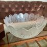 Vintage ARC Arcoroc France Scalloped Textured Leaf Design Glass Fruit Salad Bowl Image 10