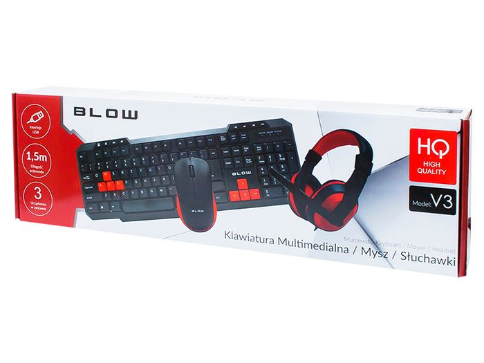 New Set PC Multimedia Gaming USB Keyboard + Mouse + 3.5mm Jack Headphones #1102
