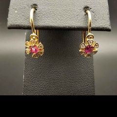 14 carat gold child earrings