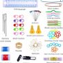 Crochet Hooks Set 100pcs Knitting Tool Accessories with Pink Case Image 2