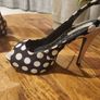 Black and white heels Image 4