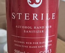 alcohol hand rub