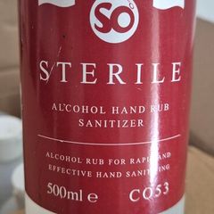 alcohol hand rub