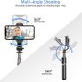 Selfie Stick, 4 in 1 Extendable Bluetooth Selfie Stick Tripod 360 Degree Rotation Stable Tripod Stand with Detachable Wireless Remote, Compatible with GoPro (FREE SHIPPING) Image 3