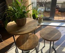 Helen James Considered Chevron Wood Table Nest