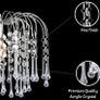 Teardrop Acrylic Light Shade | Ceiling Light Shade | Lamp Shade | Chandeliers Ceiling Light | Chrome Finish Pendant Light Shade for Living Room Light Shades Ceiling Bedroom Kitchen Hallway (FREE POSTAGE) Image 2