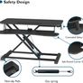 Standing Desk Converter 32in/80cm Height-Adjustable Dual Tier Workstation Ergonomic Sit-Stand for PC Laptop Keyboard Monitor Stand Compatible Up to 15kg Home Office (Black) Image 6