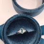 A stunning 18 ct white gold aquamarine ring size N Image 7