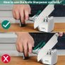NEW SALE | Sharpener, 4 in 1 Kitchen Knife Sharpening 4 Stage Manual Knife Sharperener Tool with Cut Protection Gloves for Sharpening Kitchen Knives, Scissors Image 5