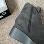 boots grey suede effect wedge sock boots size 41 Image 6