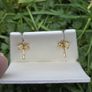 Brand New 14ct Yellow Gold Natural Solitaire Diamond Earrings Image 6